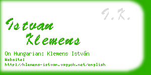 istvan klemens business card