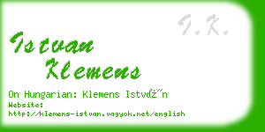 istvan klemens business card